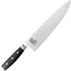 Couteau de Cuisine Dragon by Apogee Chefs Lame Acier CTS-BD1 Manche R&eacute;sine et Micarta Noir DRG00801