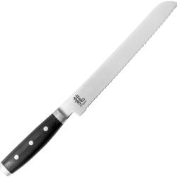 Couteau de Cuisine Dragon by Apogee Bread Lame Acier CTS-BD1 Manche R&eacute;sine et Micarta Noir DRG00802