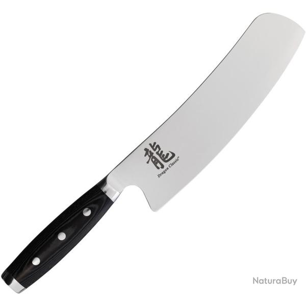 Couteau de Cuisine Dragon by Apogee Lame Acier CTS-BD1 Manche R�sine et Micarta Noir DRG00803