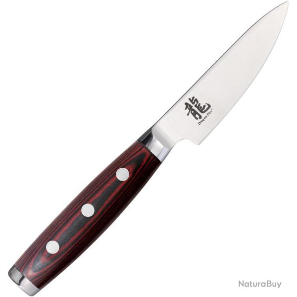 Couteau de Cuisine Dragon by Apogee Lame Acier CTS-BD1 Manche R�sine et Micarta Rouge DRG00812