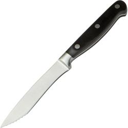 Couteau de Cuisine Dragon by Apogee Single Recurve Steak Lame Inox Manche Synth&eacute;tique Noir DRG00818