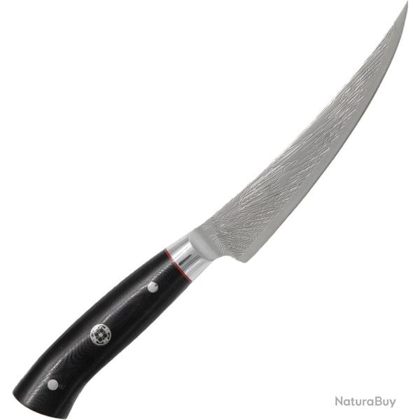 Couteau de Cuisine Dragon by Apogee Dragon Storm Fillet Lame Acier CTS-BD1 Manche G10 Noir DRG00860