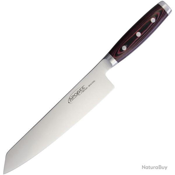 Couteau de Cuisine Dragon by Apogee Lame Acier CTS-BD1 Manche R�sine et Micarta Rouge DRG00866
