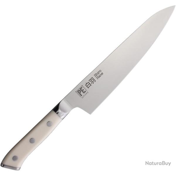 Couteau de Cuisine Dragon by Apogee Lame Acier CTS-BD1 Manche Corian Blanc DRGSHIR0850