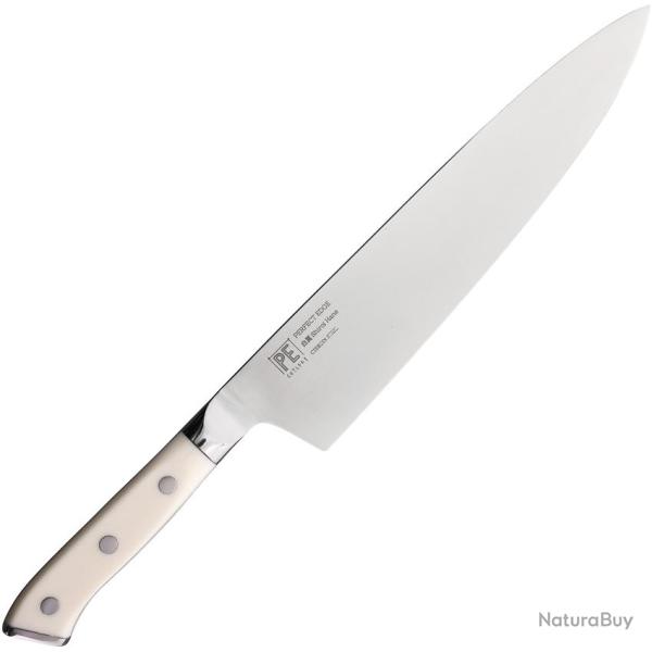 Couteau de Cuisine Dragon by Apogee Lame Acier CTS-BD1 Manche Corian Blanc DRGSHIR0950