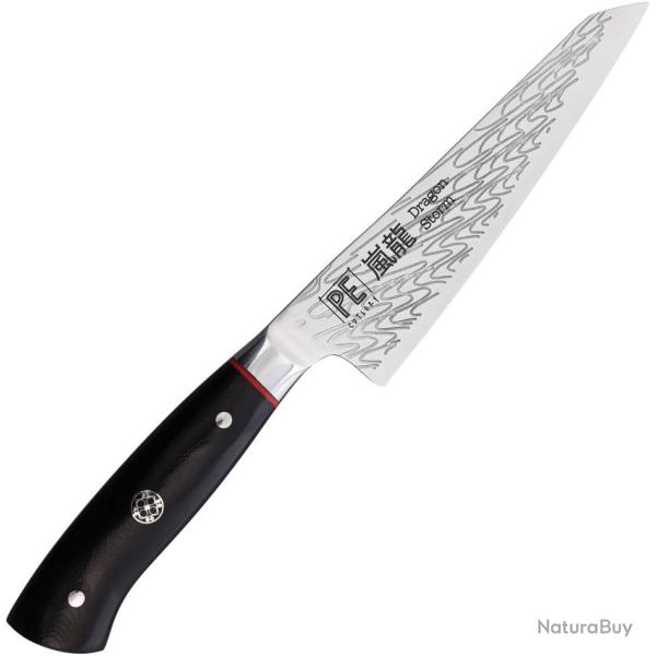 Couteau de Cuisine Dragon by Apogee Lame Acier CTS-BD1 Manche R�sine et Micarta Noir DRGST0600