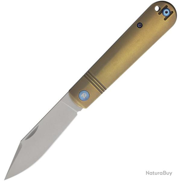 Couteau Pliant Dreamtech Lame Acier VG-10 Clip Point Manche Titane Dor� Slip Joint DTK4386TBR