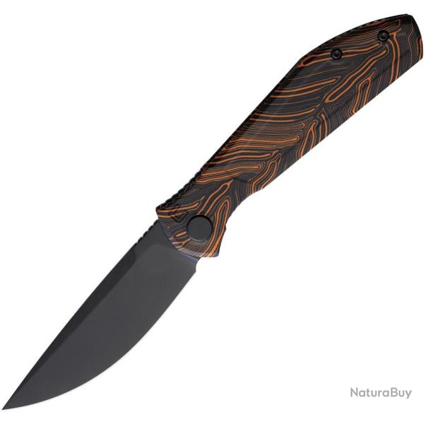 Couteau Pliant ECHO BY CKF Splinter Lame Acier CPM-S35VN Manche G10 Orange Linerlock �tui ECH08OR