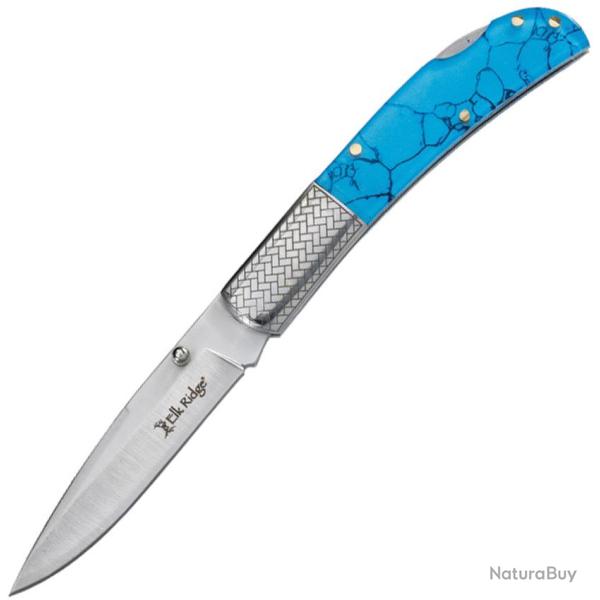 Couteau Pliant Elk Ridge Lame Acier 3Cr13MoV Manche POM Lockback ER2006BL