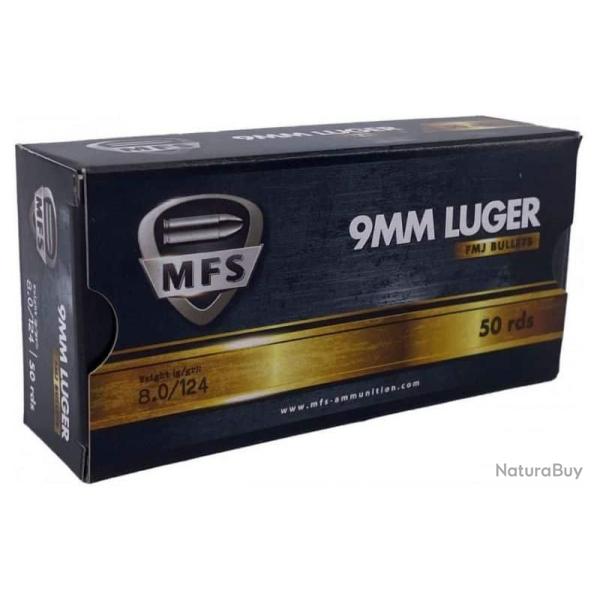 Vente flash ! Pack 1000 munitions MFS Cal. 9x19mm Para FMJ