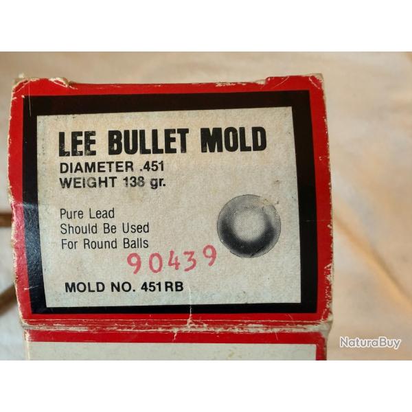2 Moule � balle :  Moule Balle LEE  diam�tre 451  130g + moule � balle laiton