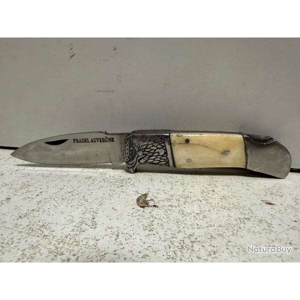 Couteau pliant Pradel Auvergne corne 20cm aigle