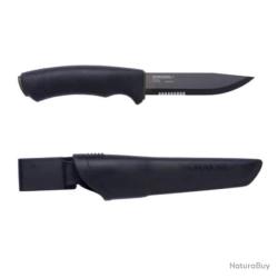 MO12491 Couteau Mora Bushcraft Black SRT lame mixte