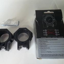 Colliers de Fixation pour lunette de vis&eacute; Diametre 34mm