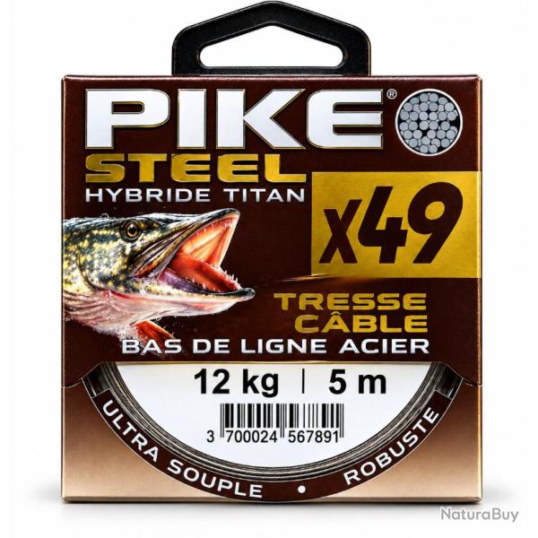 BOBINE CABLE ACIER 49B POWERLINE 5M 6KG