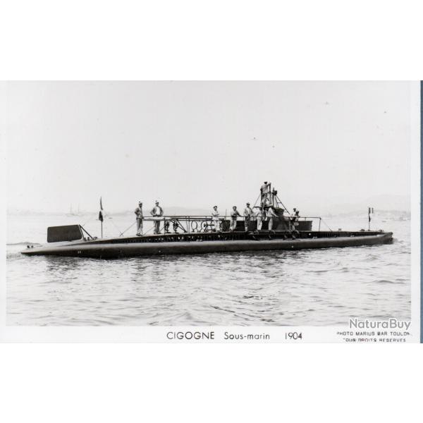 Carte postale sous-marin CIGOGNE 1904 Toulon - N�8932