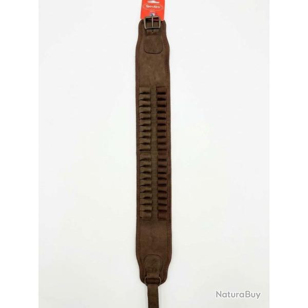 Cartouchiere En Cuir/Velours 20 Balles