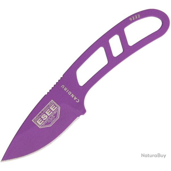 Couteau Fixe ESEE Candiru Lame Acier 1095HC Drop Point �tui Plastique ESCANPURP