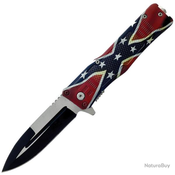 Couteau Pliant Falcon Flag A/O Lame Inox Manche ABS Linerlock FLNKS4561CF