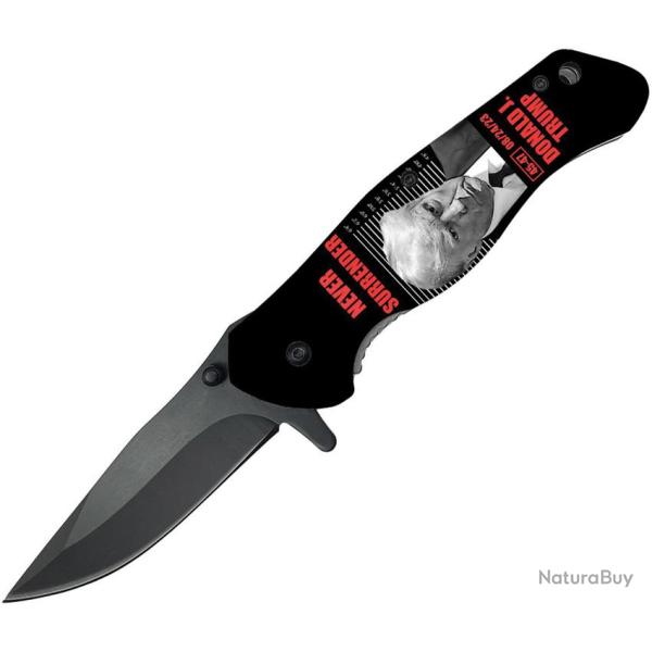 Couteau Pliant Falcon Trump A/O Lame Inox Clip Point Manche ABS Linerlock FLNLGB4