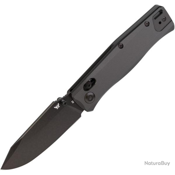 Couteau Flytanium BEEF Lame Acier D2 Noire Drop Point Manche G10 Noir Crossbar Lock FLY1386PBB