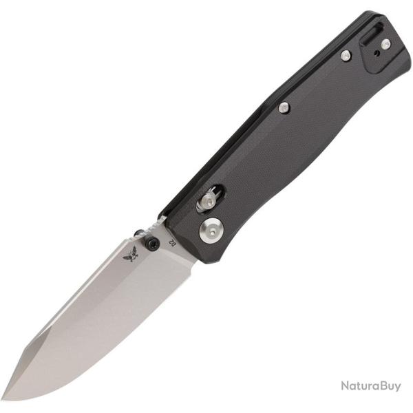 Couteau Flytanium BEEF Lame Acier D2 Stonewash Drop Point Manche G10 Noir Crossbar Lock FLY1386PBS