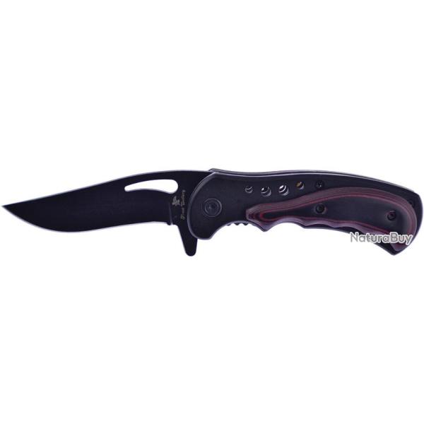 Couteau Frost Cutlery Little Apache Warrior A/O Lame Inox Clip Point Manche Inox Noir F15138RM