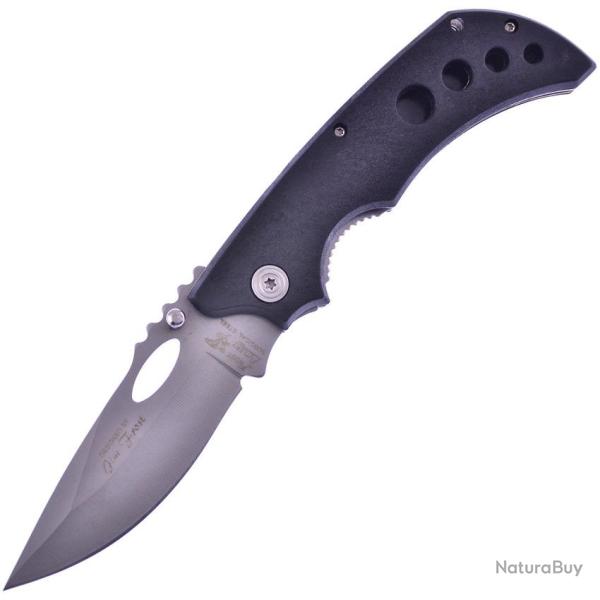 Couteau Pliant Frost Cutlery Tac A/O Lame Inox Drop Point Manche Nylon Noir Linerlock F15870B