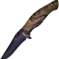 Couteau Frost Cutlery Fall Foliage A/O Lame Inox Clip Point Manche Aluminium Camo Linerlock F16030CA