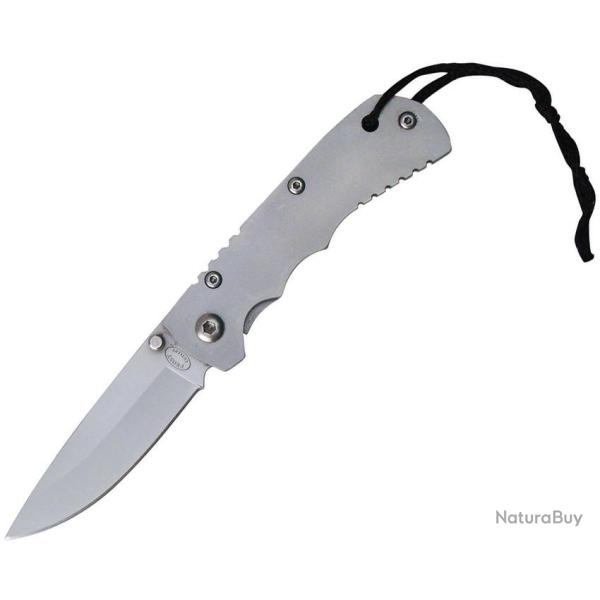 Couteau Pliant Frost Cutlery Mercury Rising Lame Inox Drop Point Manche Inox Framelock F16695SS