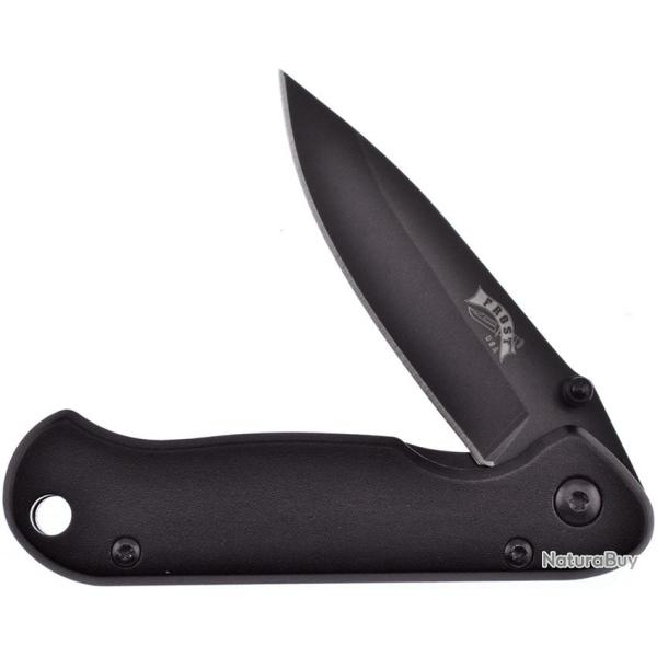 Couteau Pliant Frost Cutlery Pocket Bandit Lame Inox Manche Aluminium Noir Linerlock F16818BLK