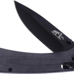 Couteau Frost Cutlery Black Valley Lame Inox Drop Point Manche G10 Noir Crossbar Lock FBKH101BG10