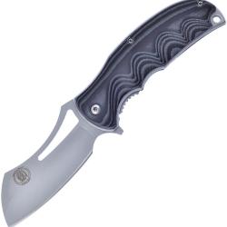 Couteau Pliant Frost Cutlery A/O Lame Inox Manche Micarta Noir et Gris Linerlock FCW093B