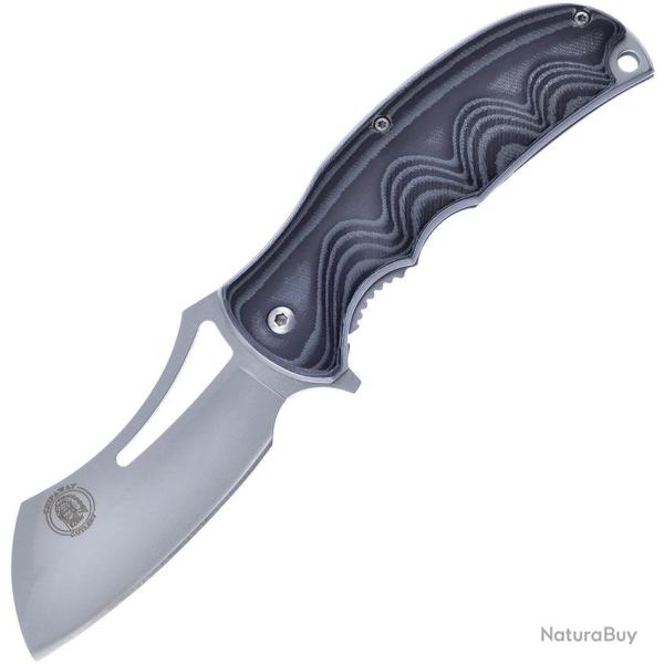 Couteau Pliant Frost Cutlery A/O Lame Inox Manche Micarta Noir et Gris Linerlock FCW093B