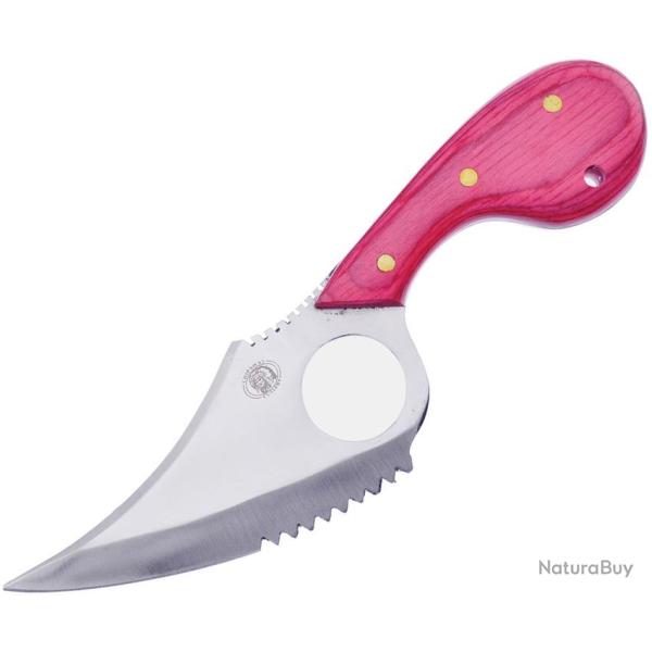 Couteau Fixe Frost Cutlery The Snook Lame Inox Manche Pakkawood Rouge �tui Cuir FCW141RPW