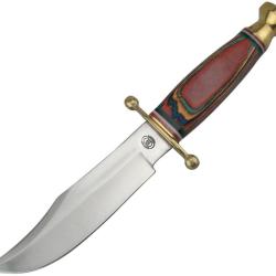 Couteau Fixe Frost Cutlery Texas Bowie Frostwood Lame Inox &Eacute;tui Nylon FCW645CW