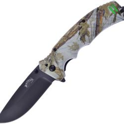 Couteau Pliant Frost Cutlery Firestarter A/O Lame Inox Manche Synth&eacute;tique Camo Linerlock FFC121CAMO