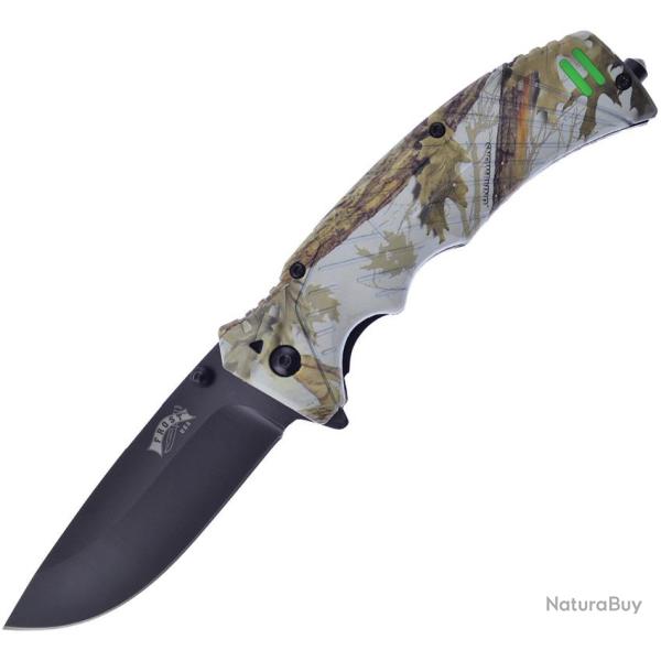 Couteau Pliant Frost Cutlery Firestarter A/O Lame Inox Manche Synth�tique Camo Linerlock FFC121CAMO