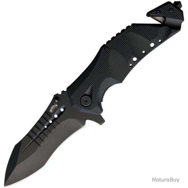 Couteau Pliant Frost Cutlery Tank A/O Lame Inox Manche Aluminium Noir Linerlock FFC59B