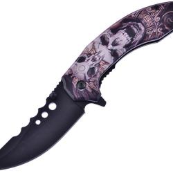 Couteau Pliant Frost Cutlery Bone Shaker A/O Lame Inox Manche Aluminium Linerlock FFC62SK