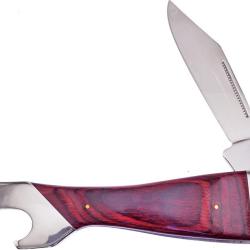 Couteau Pliant Frost Cutlery Large Leg Lame Inox Manche Bois Marron FGT183