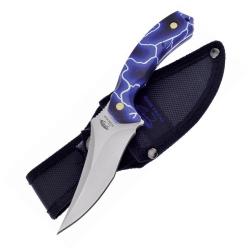 Couteau Fixe Frost Cutlery Lightning Lame Inox Manche ABS Camo Bleu &Eacute;tui Nylon FOC125BBL