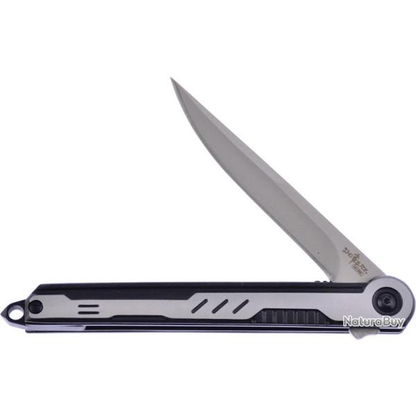 Couteau Frost Cutlery Sling Blade Lame Acier 440C Manche Inox Noir et Satin� Linerlock FSBL36BK