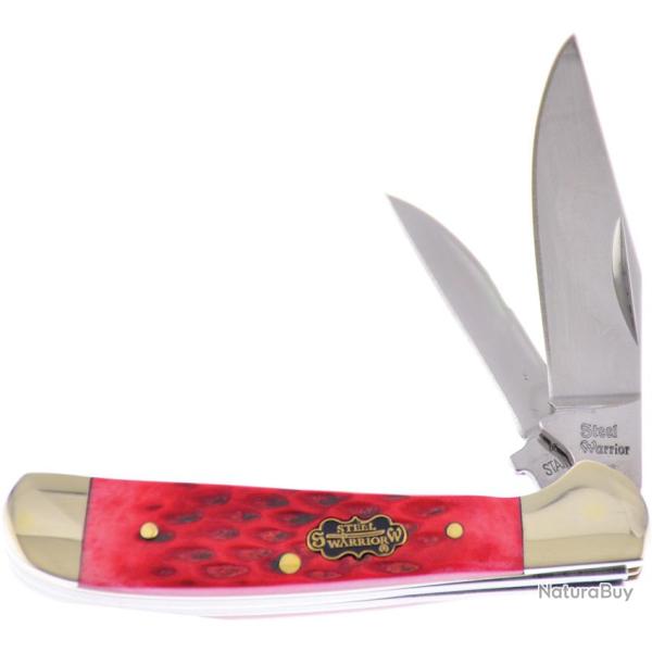 Couteau Pliant Frost Cutlery Locking Copperhead Lame Inox Manche Os Piqu� Rouge FSW104DRWJ