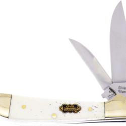Couteau Pliant Frost Cutlery Locking Copperhead Lame Inox Manche Os Blanc FSW104WSB