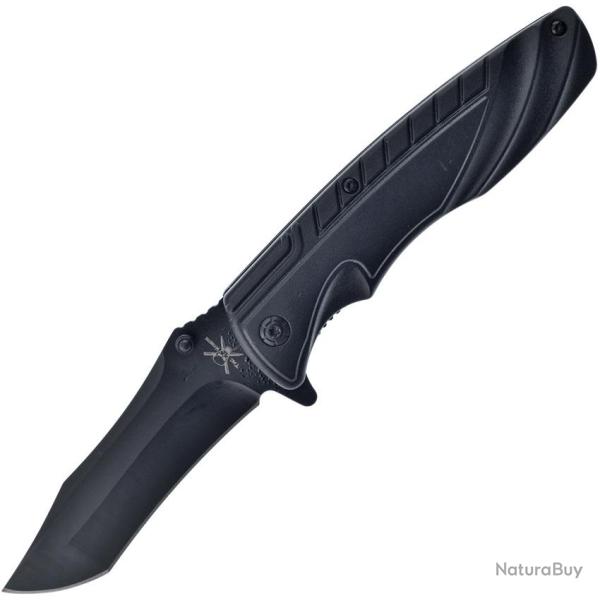 Couteau Pliant Frost Cutlery Jaguar A/O Lame Inox Manche ABS Noir Linerlock FTX117B