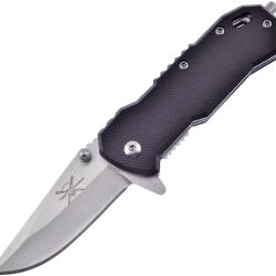 Couteau Pliant Frost Cutlery Tac A/O Lame Inox Manche G10 Noir Linerlock FTX38BG10