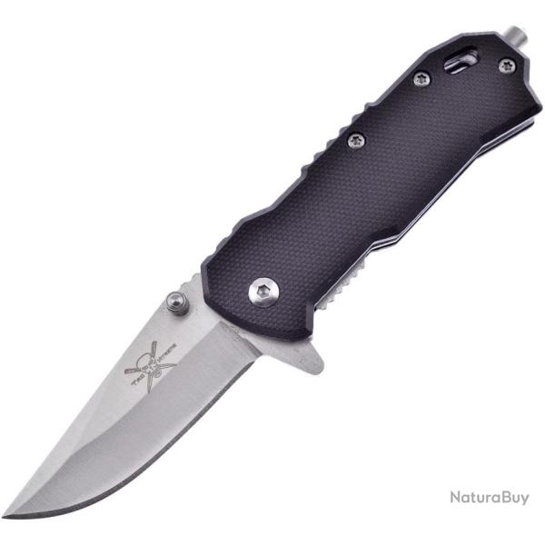Couteau Pliant Frost Cutlery Tac A/O Lame Inox Manche G10 Noir Linerlock FTX38BG10