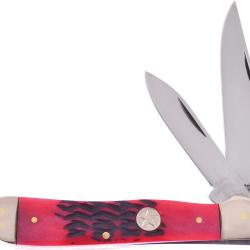Couteau Pliant Frost Cutlery Copperhead Lame Inox Manche Os Rouge FVF027DRPB