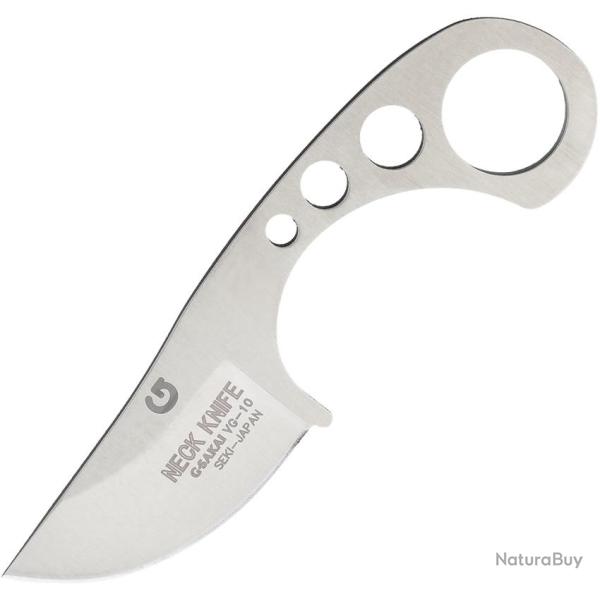 Couteau Fixe G.Sakai Neck Skinner Lame Acier VG XEOS �tui Cuir GS11577